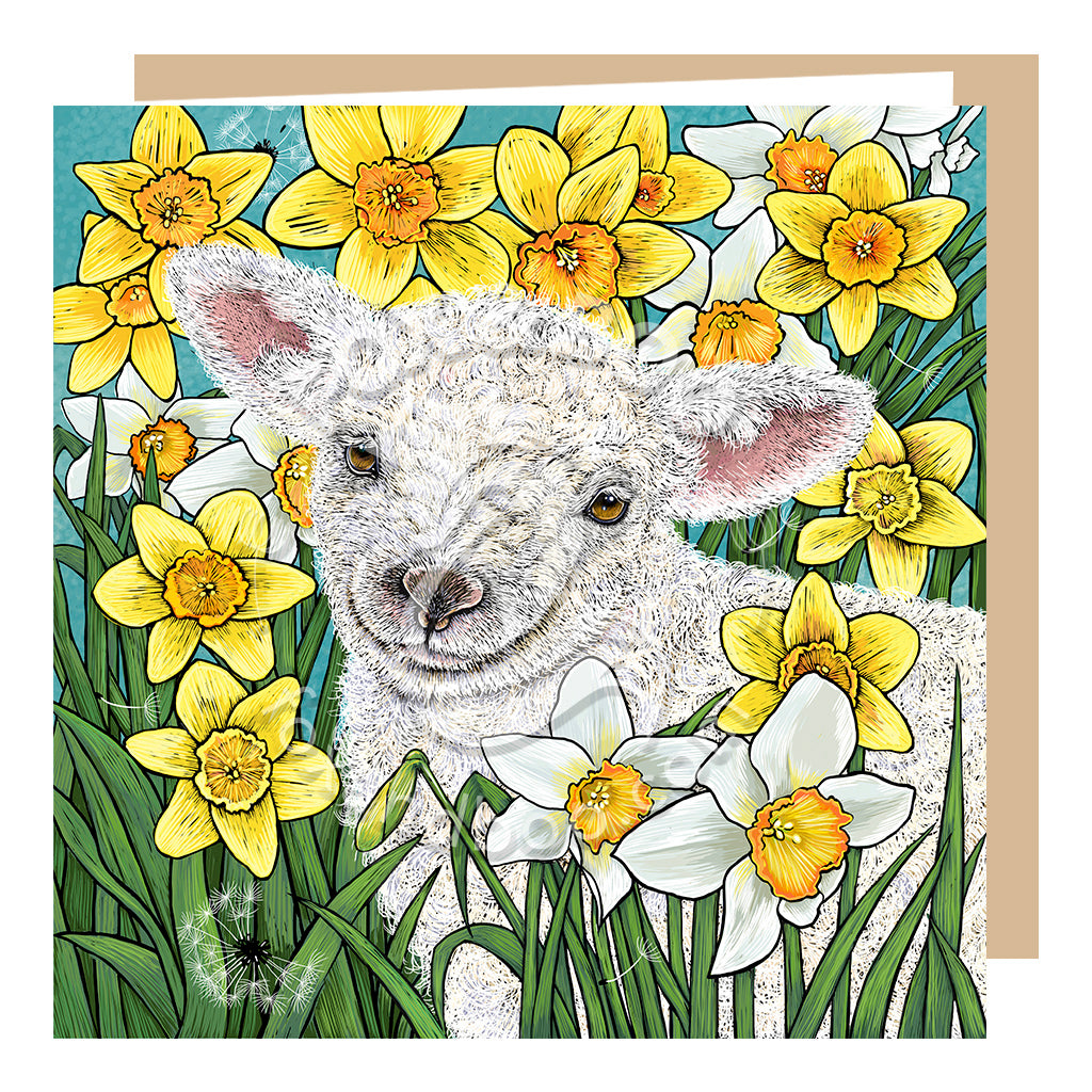 Spring Lamb Greeting Card