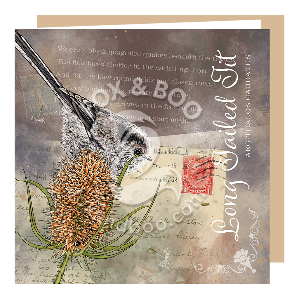 Victoria’s Attic’ Long Tailed Tit Greeting Card