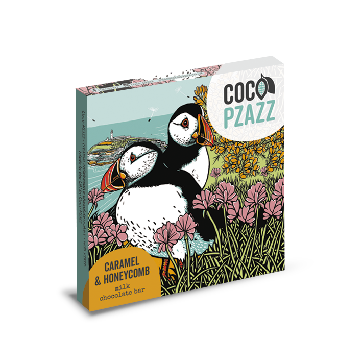 Fox and Boo collaborate with Coco Pzazz, puffin chocolate