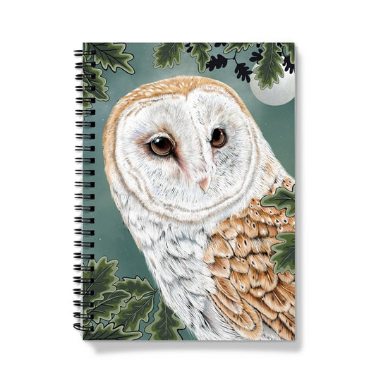 Barn Owl Spiral Bound Notebook