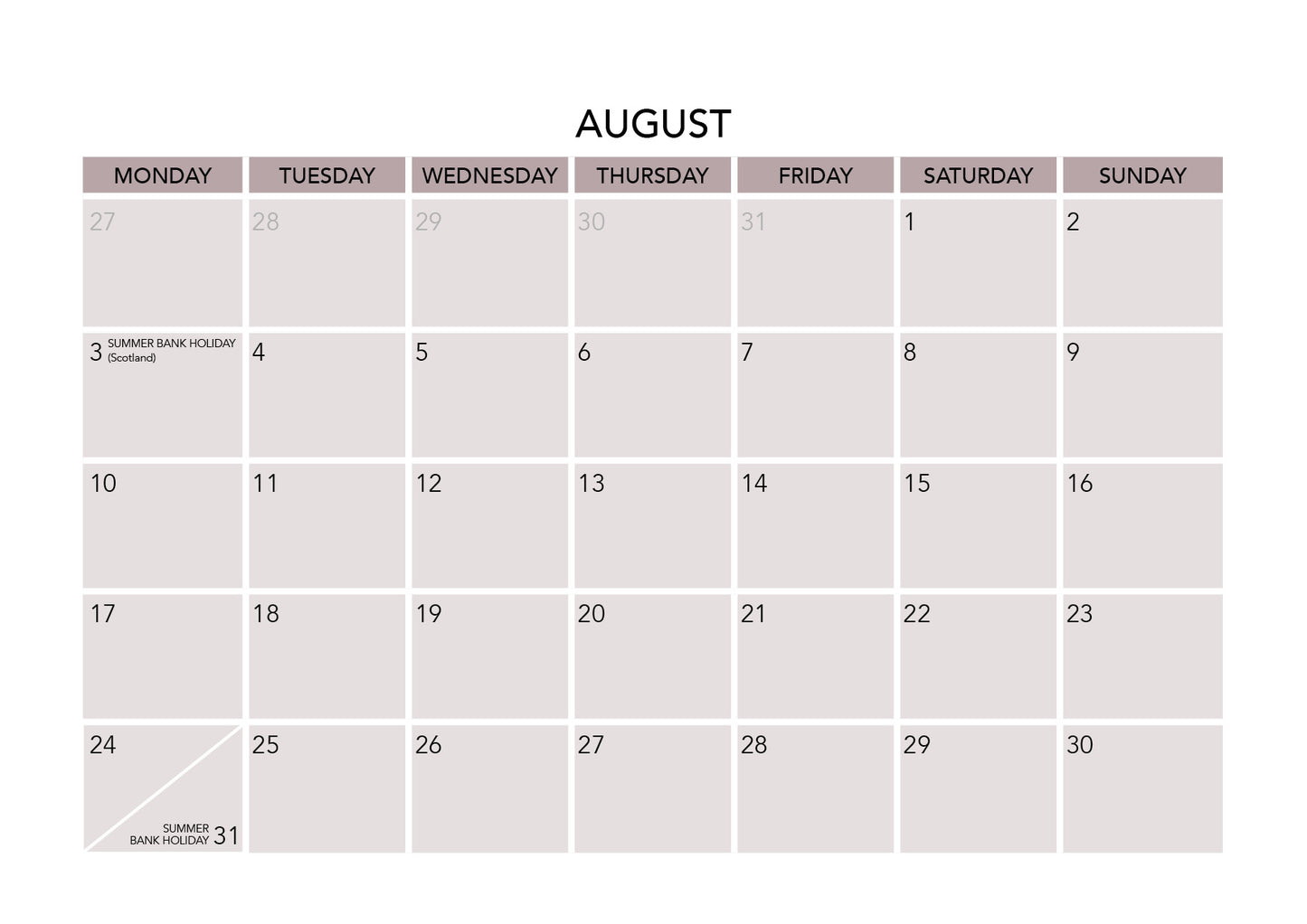 Fox & Boo 2026 A4 Wall Calendar