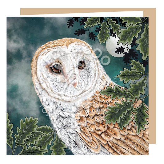 Barn Owl Blank Greeting Card