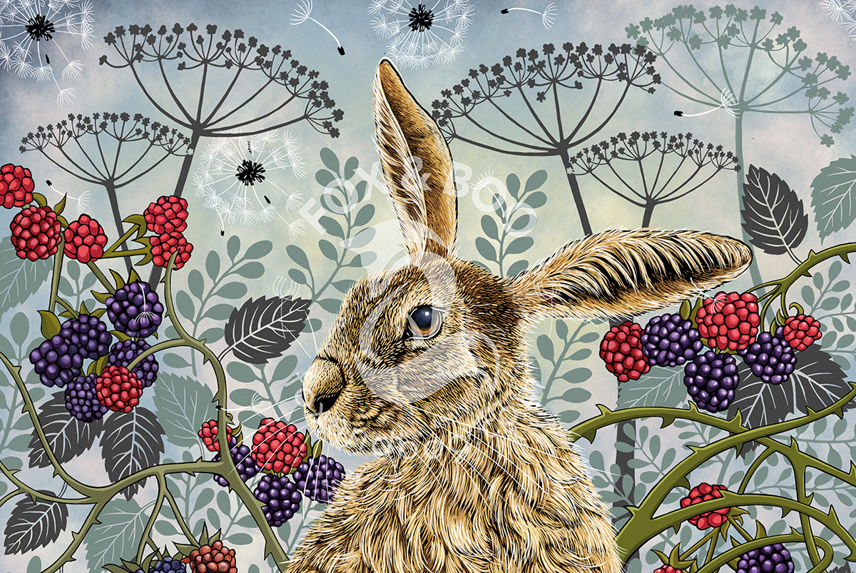 Brambly Hare Tea Towel | Made to Order