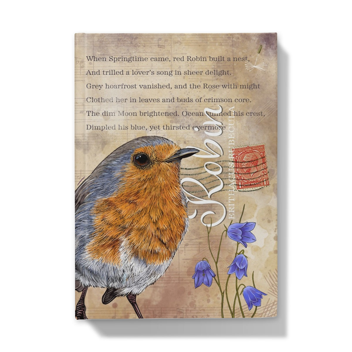 Vintage Style Robin Hardback Journal