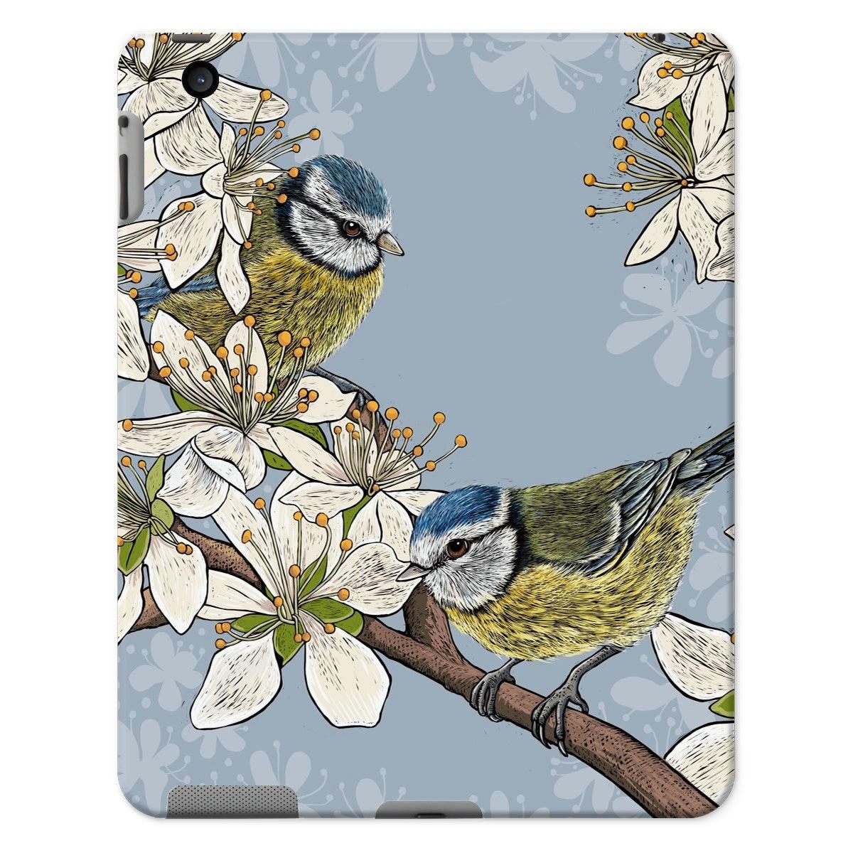 Hedgerow Blue Tits tablet case, designed by Fox and Boo