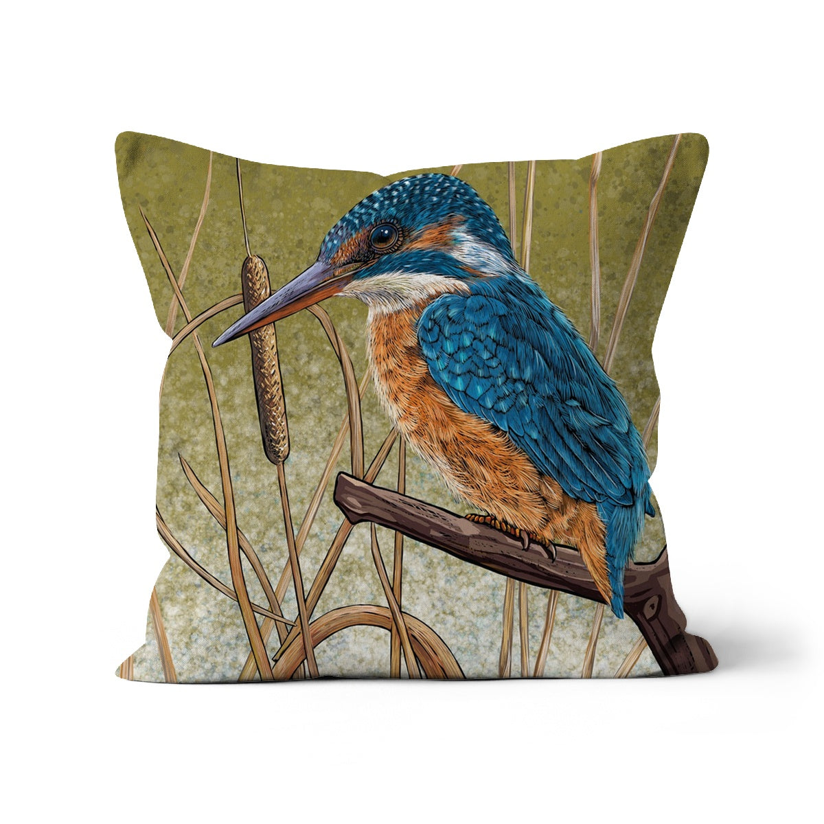 Kingfisher cushion by Fox and Boo