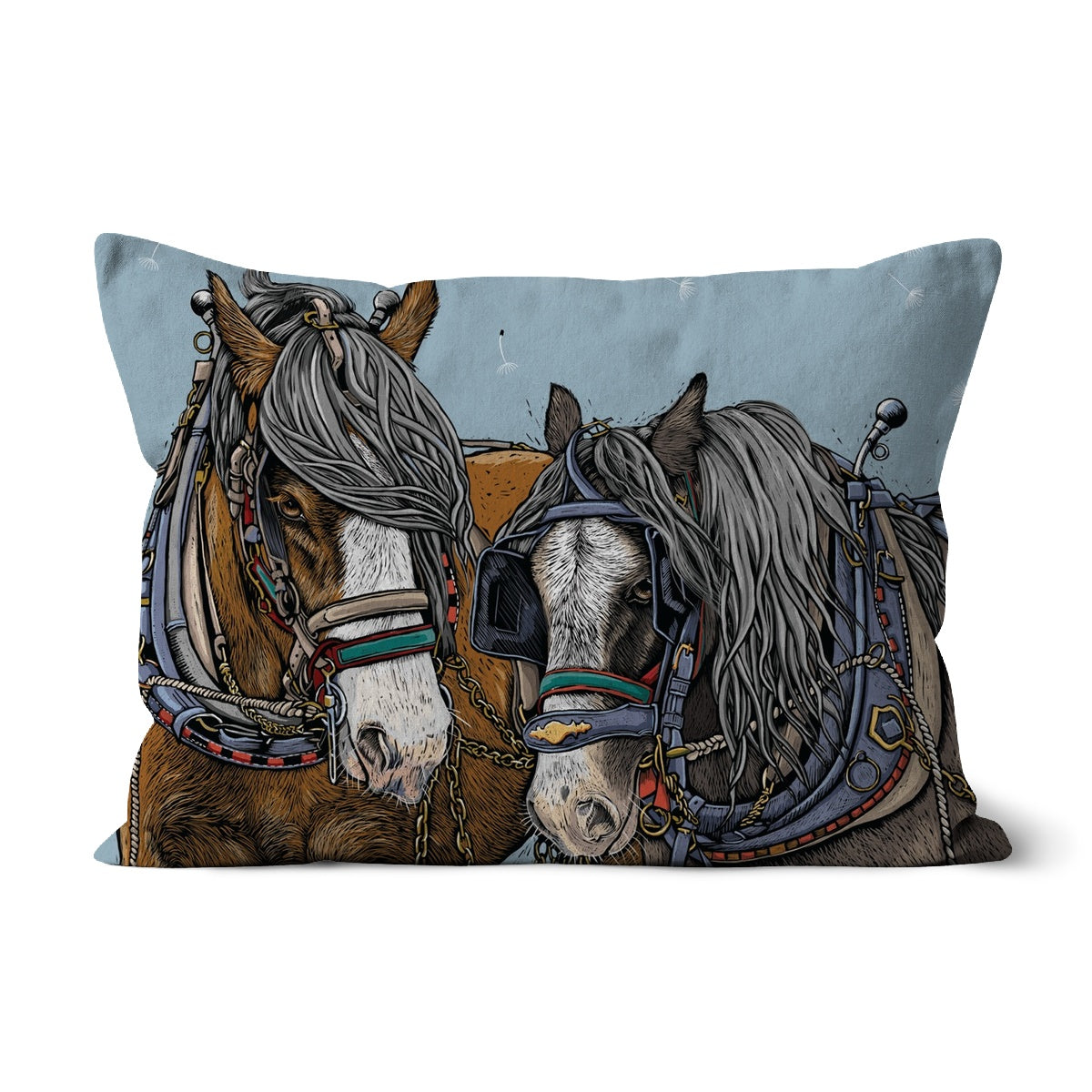 Horse Whisper Cushion - Blue