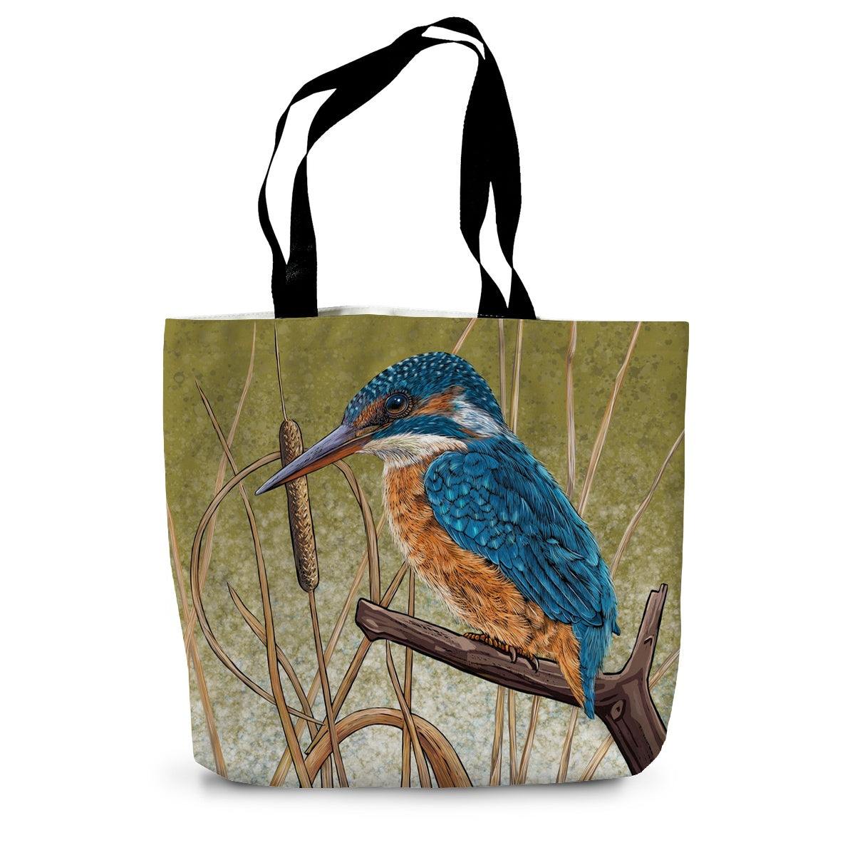 Kingfisher Blues Canvas Tote Bag