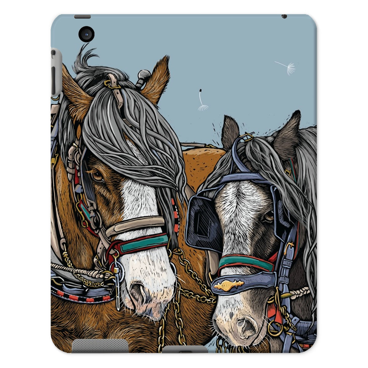 Horse Whisper Tablet Case - Blue