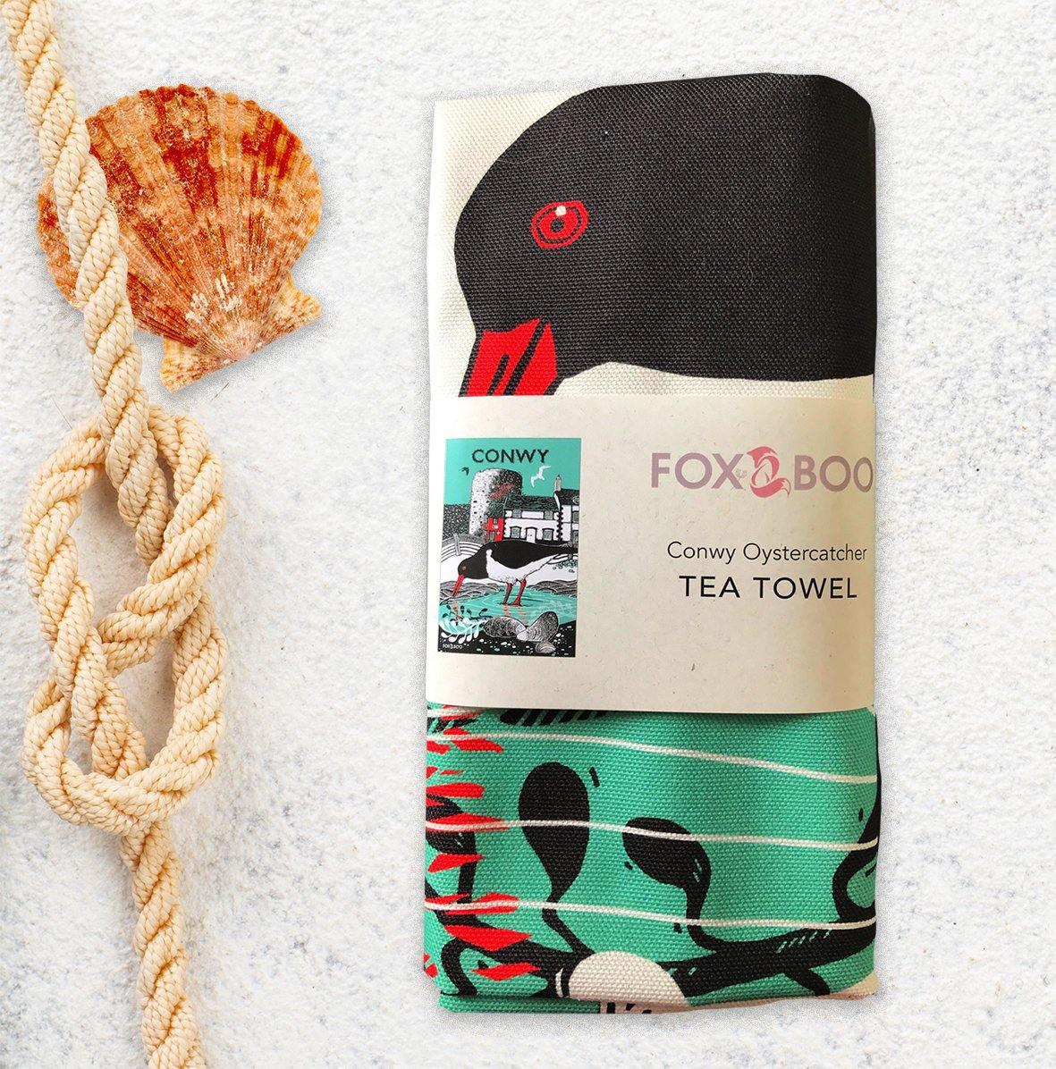Conwy Oystercatcher Tea Towel - Fox &amp; Boo
