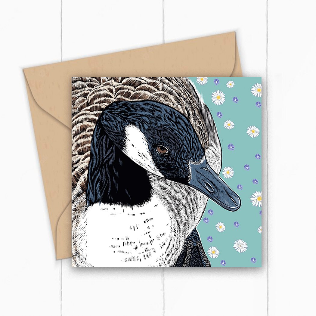 'Canadian Beauty' Canada Goose Greeting Card designed by Fox & Boo