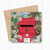 'Last Post'; Greeting card design with British ER II postbox with wild birds surrounding.