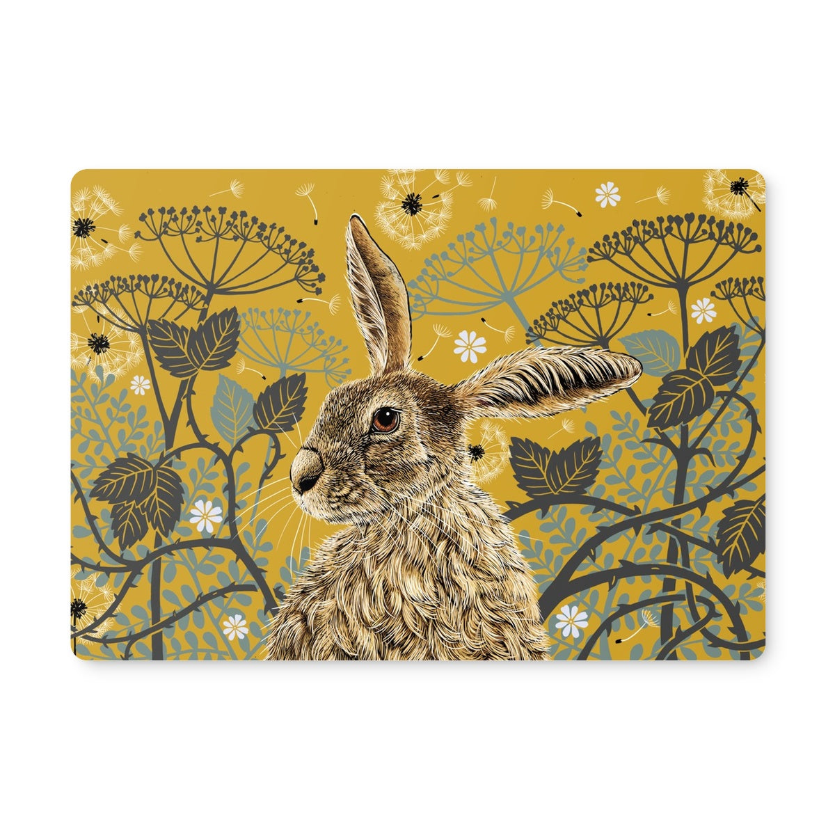 Decorative Hare - Mustard Placemat