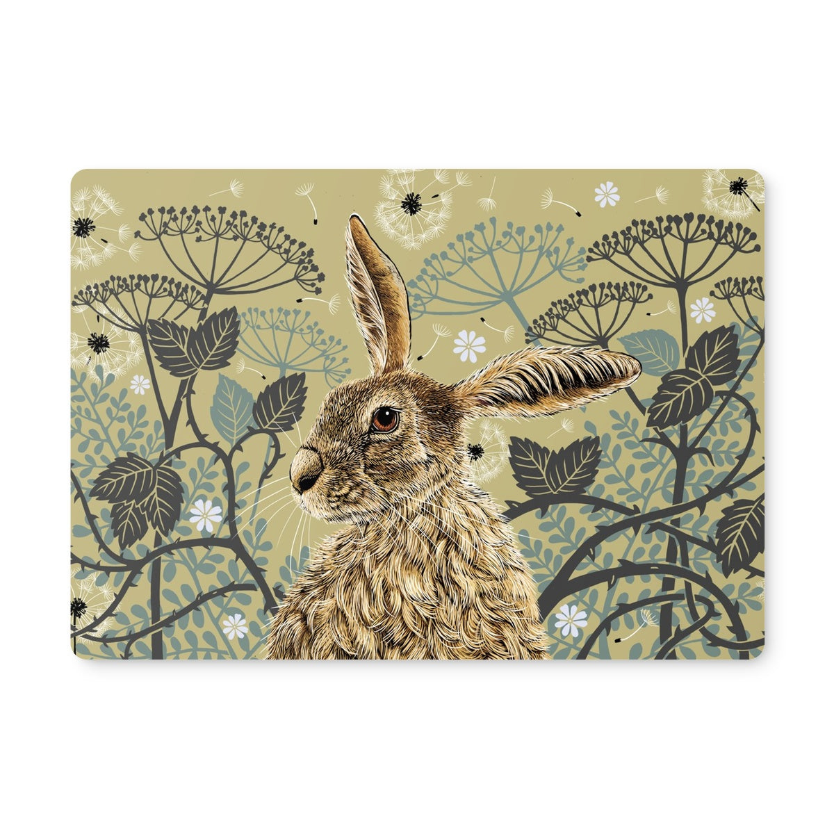 Decorative Hare - Olive Placemat