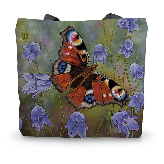 Peacock Butterfly Canvas Tote Bag