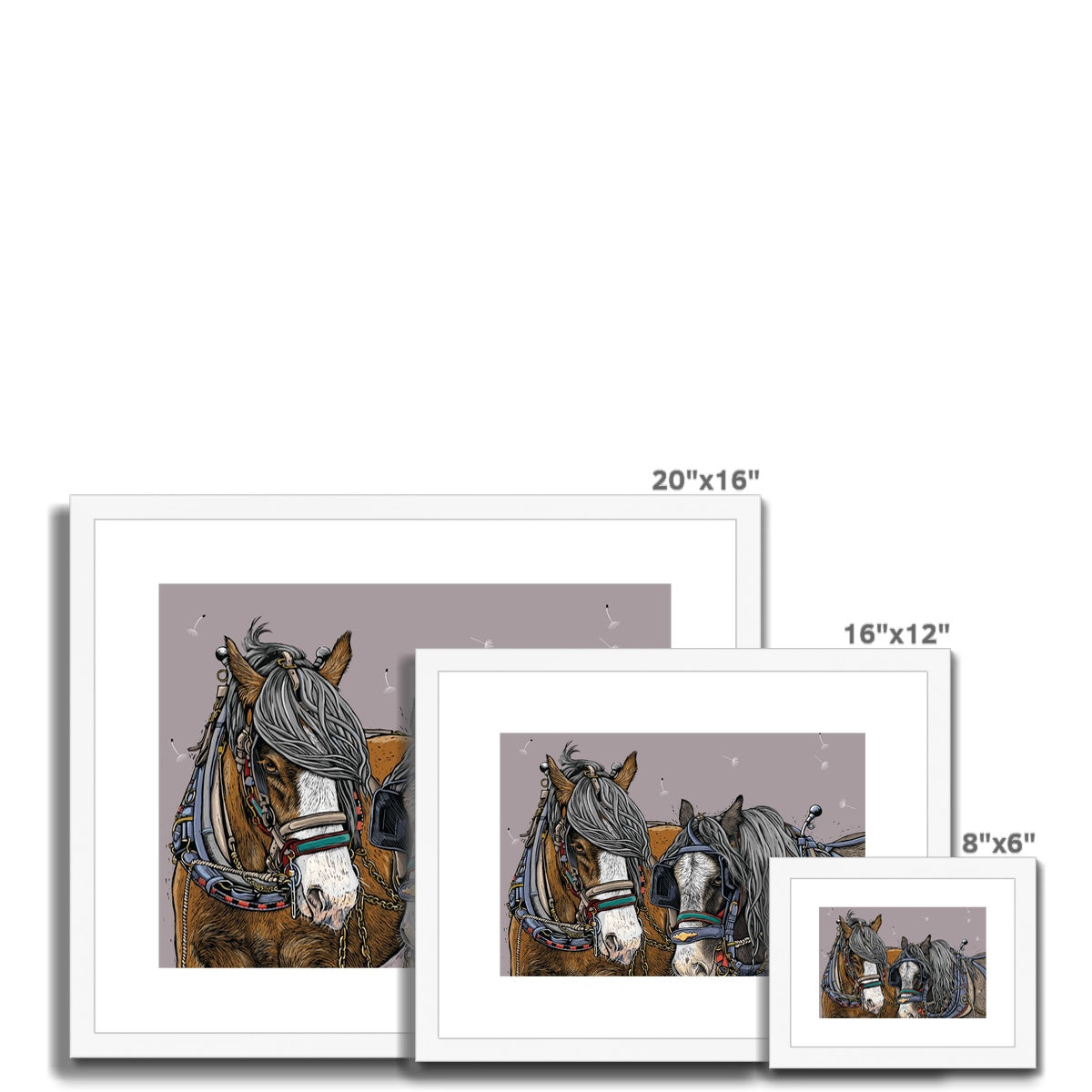Horse Whisper - Clay Framed &amp; Mounted Print